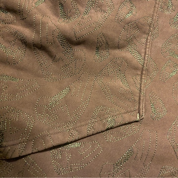 Nike early 2000’s brown hoodie with shoe stitching throughout XXL - Picture 13 of 14